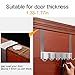 Over The Door Hanger Hook, Stainless Steel Heavy Duty Organizer Hooks Hanger, 6 Hooks Rack for Heavy Coat, Big Bags, Towel, Robe