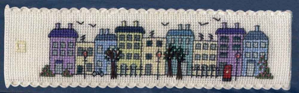 Textile Heritage Counted Cross Stitch Kit - Bookmark - Town Houses