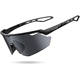 Lamicall Polarized Sports Sunglasses Men Women, [24g Ultralight] Adjustable Nose Pad Sports Goggles for Bike Hiking Running