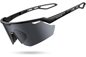 Lamicall Polarized Sports Sunglasses for Men Women, [24g Ultralight] [Adjustable Nose Pad]