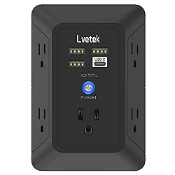 Surge Protector Outlet with 5-Multi Plug Outlet and