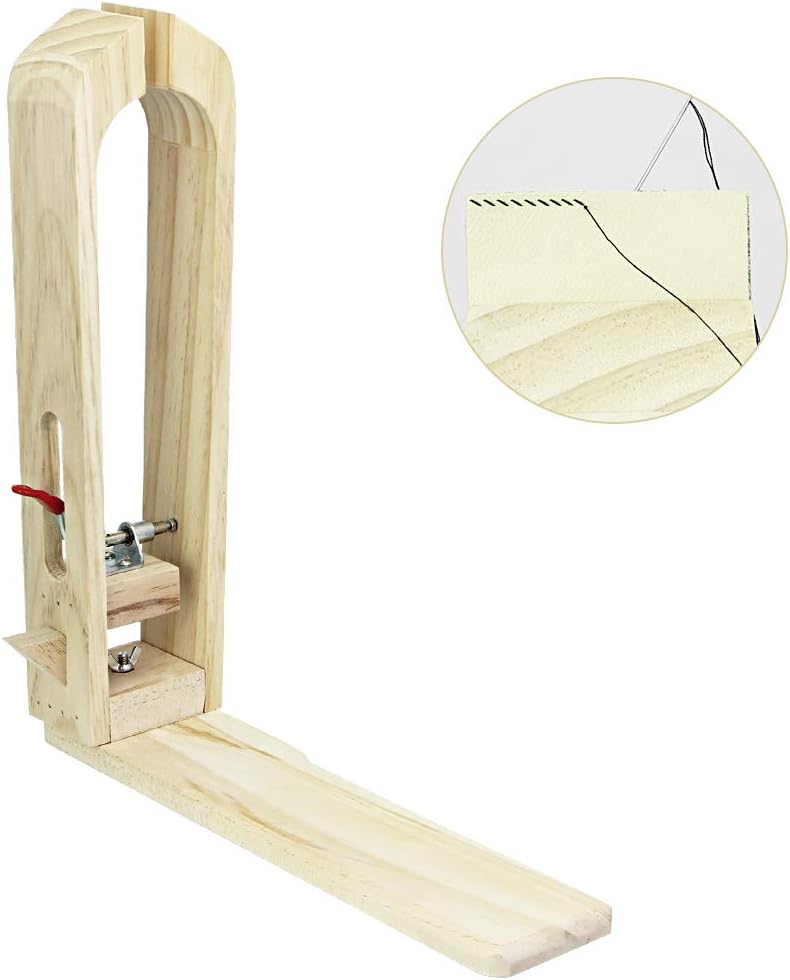 CODIRATO Leather Stitching Pony Horse Wood Leather Sewing Clamp for DIY Stitching Leather Tools