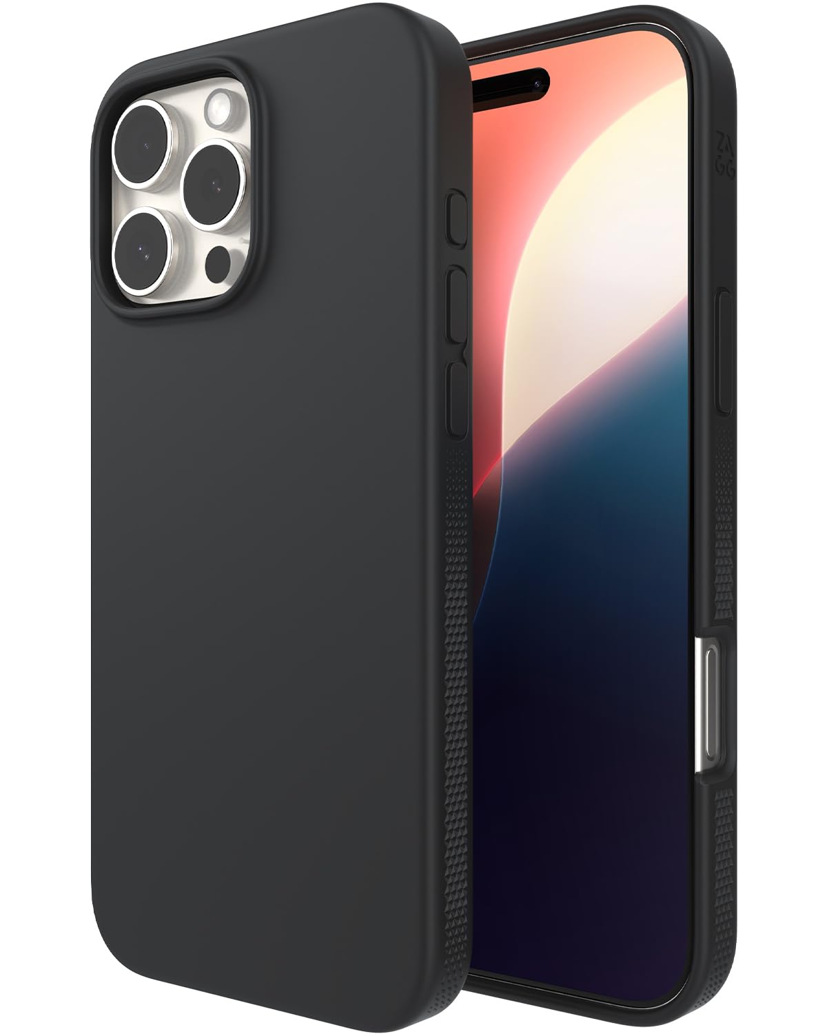 ZAGG Manhattan Snap Graphene-Reinforced Case for iPhone 16 Pro Max [6.9-Inch], MagSafe Compatible, Slim Soft Design, Secure Grip, Shockproof Phone Back Cover (Black)