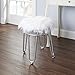 Silverwood Hannah Vanity Stool with Hairpin Legs, White