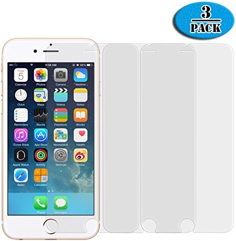 iPhone 7 Screen Protector, Kumeida [3D Touch] [4.7 inch] Anti-Scratch Tempered Glass for Apple iPhone 7, iPhone 6S, iPhone 6 (3 Pack)