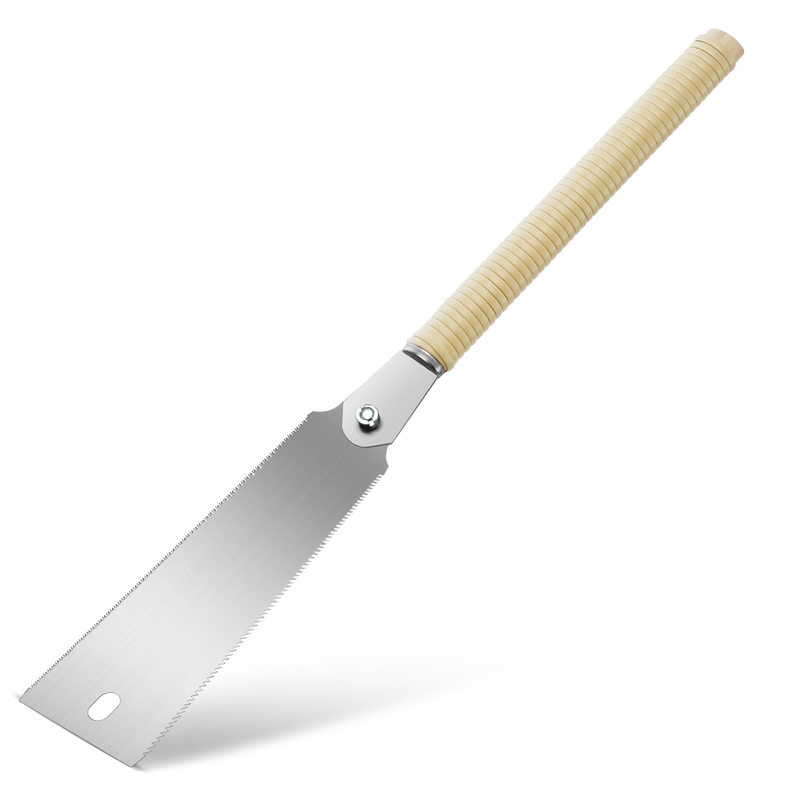 Flintronic Japanese Hand Saw - Double Edge Pull Saw for Fine Wood Cutting, Portable for Camping and DIY Projects