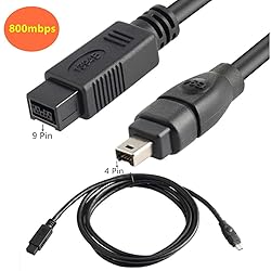LIONX Firewire Cable 1394B 800-400 IEEE 9 Pin Male