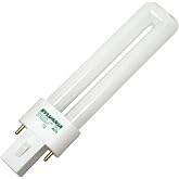 Sylvania Dulux S CFL Compact Fluorescent Light Bulb, 2 Pin, 7W, 1 Pack | Single Tube, G23 Base, 7 Watt Long Lasting Energy Efficient Light Bulb, 10000 hr Life, 2700K Soft White