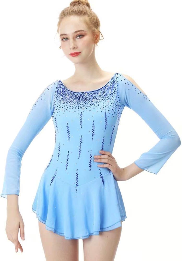 light blue ice skating dresses
