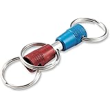 Lucky Line 3-Way Pull Apart Keychain, Blue and Red, 1 Pack (71701)