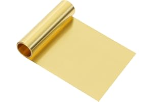 CHUDENG H62 Brass Foil, 0.001''x4''x79''(0.03MM x 0.1M x 2M), Thin Brass Sheet Roll Sealed Package