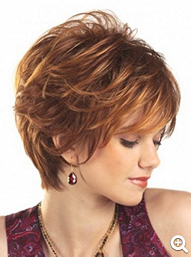 B-G  Short Curly Wig Synthetic Hair Wig Party Cosplay Wig for Women WIG071