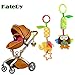 Katedy Toy 4 Packs Rattle Cat Seat Hanging Bell for Newborn Toddlers Playing Handbells Use for Baby Car Crib Stroller Adorable Animal Wind Chime for Tag Along Travel