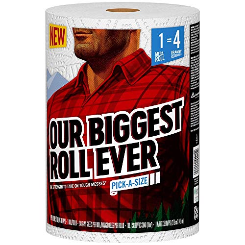 Brawny® Paper Towels, 1 Mega Roll = 4 Regular Rolls, PickASize Sheets Pricepulse