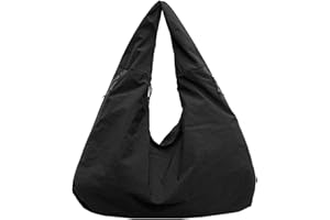 Slouchy Tote Bag Large Capacity Nylon Hobo Bag Women Crescent Shoulder Bag Casual Handbag Purse Underarm Bag for Daily Use
