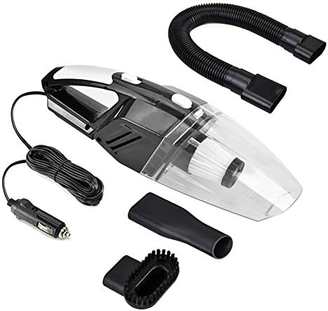 TFLASH DC 12-Volt 106W Wet &amp; Dry Handheld Car Cleaning Kit with 16FT Power Cord and Flashlight (black)