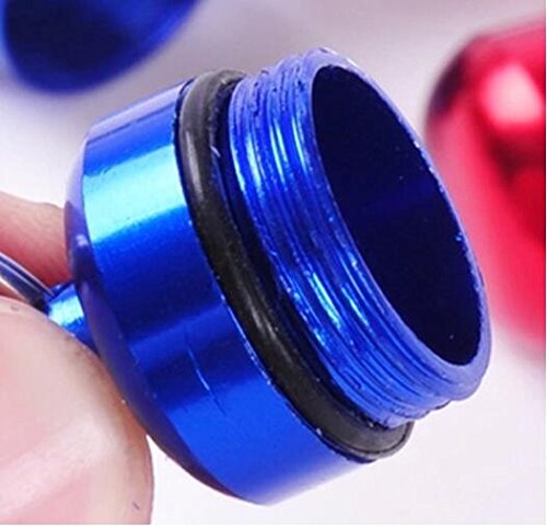 5PCS Different Color Aluminium Travel Mini Pill Box Keyring Waterproof Portable Bottle Container Cache Drug Medicine Holder Case Keychain - Thumbnail 3