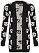 Miss High Street Skull Print Open Knitted Cardigan