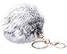Plush Cute Genuine Rabbit Fur Key Chain for Car Key Ring