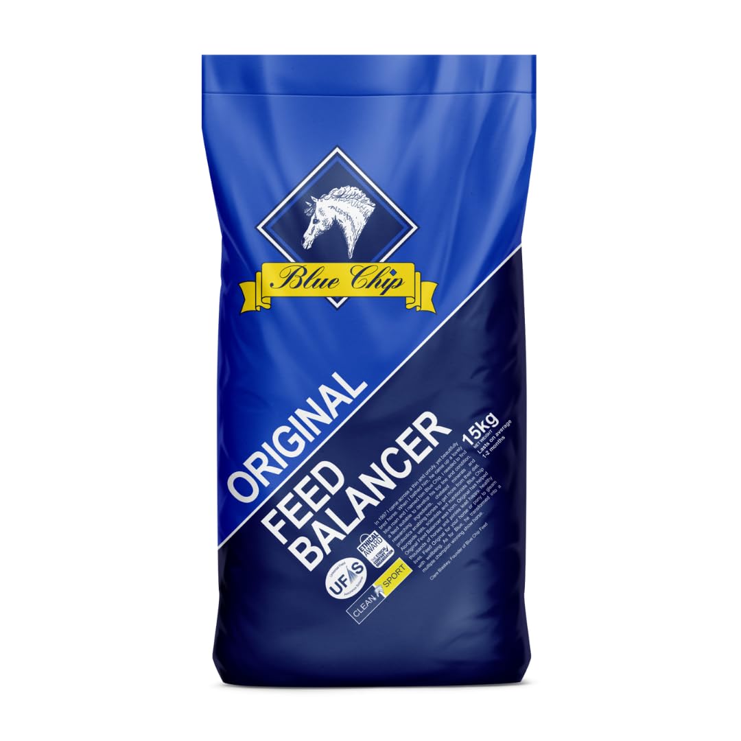 Blue Chip Original Feed Balancer 15kg - Complete and balanced horse feed for exceptional condition and topline, with probiotics, low starch/sugar and molasses FREE!