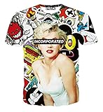 FaPlus Summer Men's Fashion Cool Spoof 3D Print Hip Hop T-Shirts