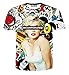 FaPlus Summer Men's Fashion Cool Spoof 3D Print Hip Hop T-Shirts M