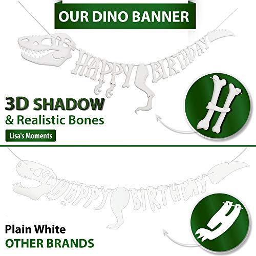2 Dinosaur+Happy+Birthday+Banner+Pre+assembled