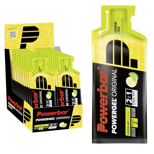 - PowerGel Original - Lemon Lime - 24x41g - Gel energético alto en carbohidratos - Sodio - sin cafeína