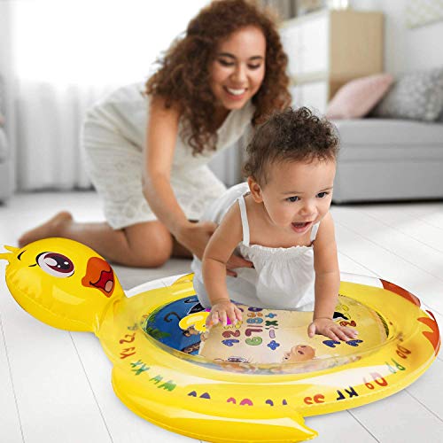 BROADREAM Tummy Time Water Mat Christmas Stocking Stuffers for 0 3 6 9 Months Baby Infants Toddlers, Baby Toys Inflatable Tummy Time Mat for Newborn Boy Girl