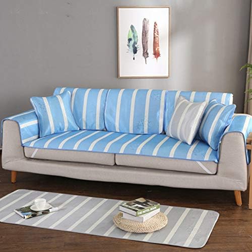 Summer Sofa furniture protector for pets kids,Anti-slip Sectional sofa throw cover pad Grid Sofa cover Sofa slipcover For l U shaped sofa For all season-1 piece-C 31x39inch(80x100cm)