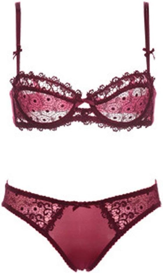 Women's Lumiere Lace Unlined Balconette Bra and Panty Set