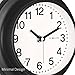DecoMates Non-Ticking 24-Hour Silent Wall and Desk Clock, Black