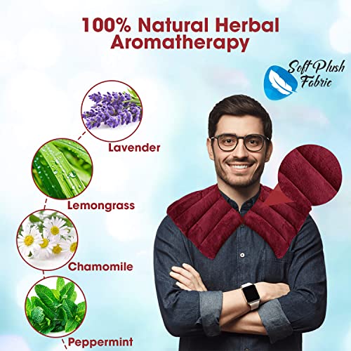 Heating Pad for Neck and Shoulders Microwavable Moist Heat Aromatherapy