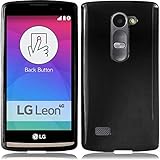 LG Risio H343 (Cricket Wireless) - Black Flexible TPU Slim Fit Gel Cover Case + Atom LED