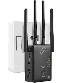 VICTONY WA1200-1200Mbps Dual Band WiFi Range Extender with 4 External 3dBi Antennas Signal Booster with 360 Degree WiFi Repeater (BK-2)