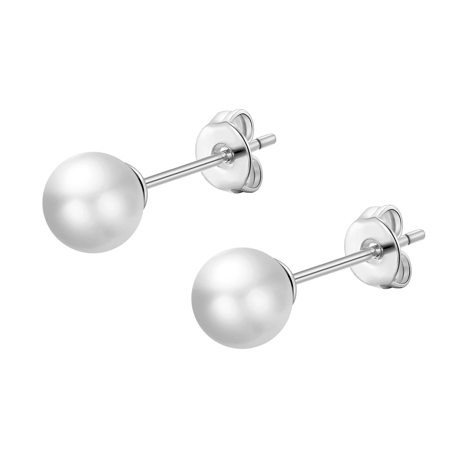 Philip Jones Silver Plated Shell Pearl Earrings