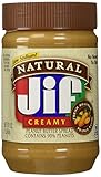 Jif Natural Low Sodium Creamy Peanut Butter 16 oz (Pack of 2)