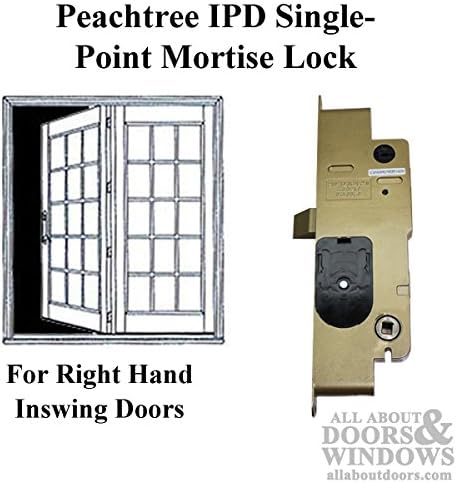 Peachtree IPD French Mortise Lock XO Right Hand Inswing Active Door Lock