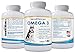Omega 3 Fish Oil for Dogs - Natural Pet Supplement for Shiny Coat - Wild Caught More EPA & DHA Than Salmon Oil - 180 Capsules No Fishy Smell or Mess - Ideal for Medium Large Dogs