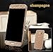 Supstar Luxury Sparkly Bling Full Body Skin Sticker Wrap Covered Edges Vinyl Decal Screen Protector Film for Samsung Galaxy S6 Edge G9250 (Champagne Gold)