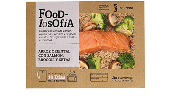 La Sirena Arroz Oriental Con Salmón, Brócoli Y Setas 400 g ...