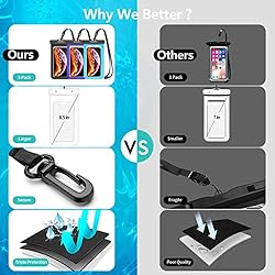 newppon Waterproof Cell Phone Pouch : 3 Pack Water