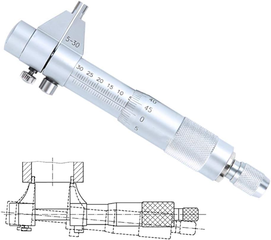SPEDGSDW Precise Inside Micrometer Hole Bore Internal Diameter Gage Gauge 5-30/25-50/50-75/75-100mm Range 0.01mm Accurate inner Micrometer