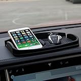 Anti-Slip Car Dash Grip Pad for Cell Phone, Keychains, Sun Glasses,Stand for Navigation Cell Phone (Black)