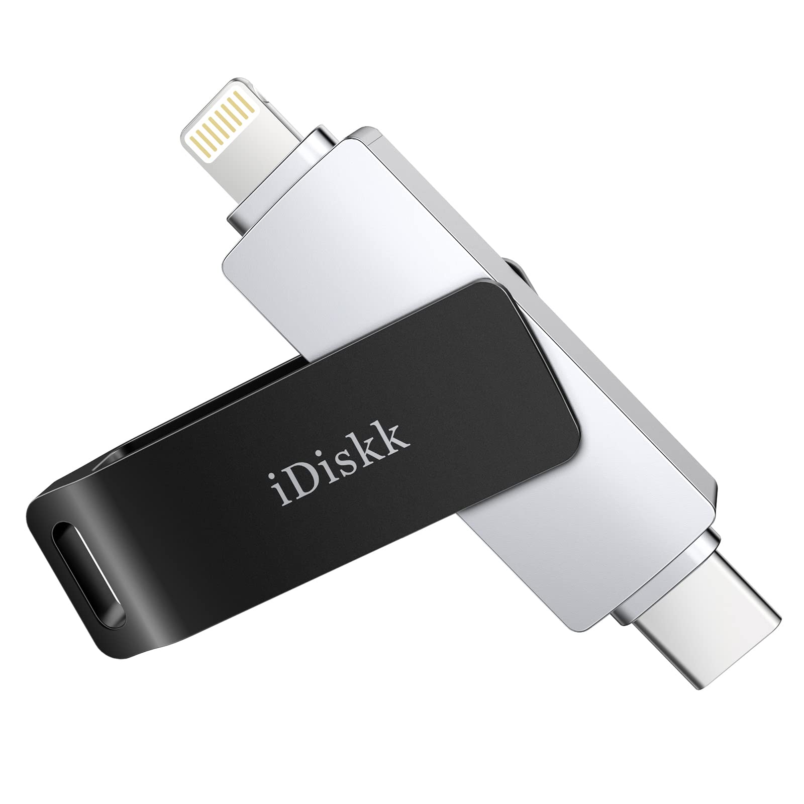 iDiskk 256G TYPE-C to lightning USB Photo stick for iPhone, MFi Certified 2 in 1 memory stick for iPad, iPhone storage for USB-C Phone,iOS system Mac and computer