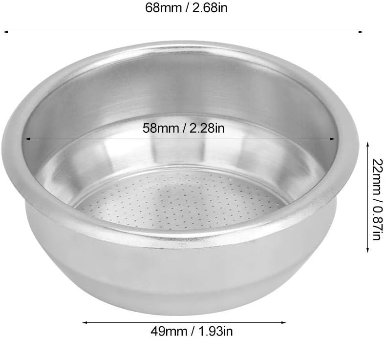 Professional Coffee Filter, 58mm Stainless Steel Coffee Filter Basket, Non-pressure Coffee Maker Filters, Professional Coffee Machine Accessories: Kitchen & Dining