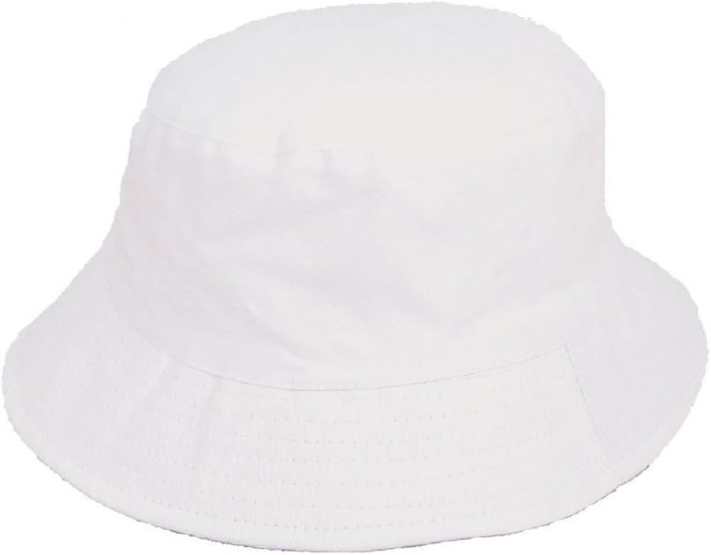 The Hat Company Mens White 100 Cotton Bucket/Bush Sun Hat A146 Amazon