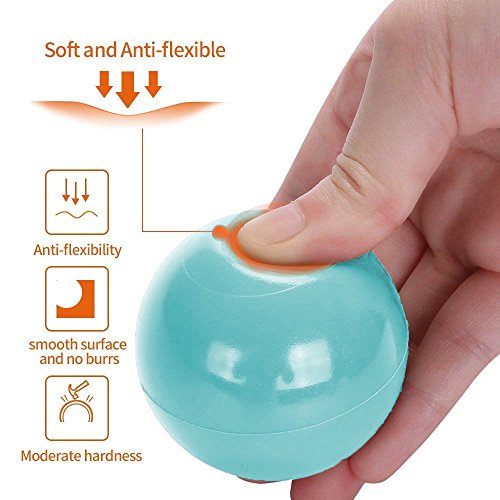 Wonder Space Soft Pit Balls, Chemical-Free Crush Proof Plastic Ocean Ball, BPA Free with No Smell, Safe for Toddler Ball Pit/ Kiddie Pool/ Indoor Baby Playpen, Pack of 100 (Blue)