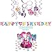 My Little Pony Decoration Party Supplies Pack - Hanging Swirls, Jumbo Letter Banner, and Table Decorating Kit