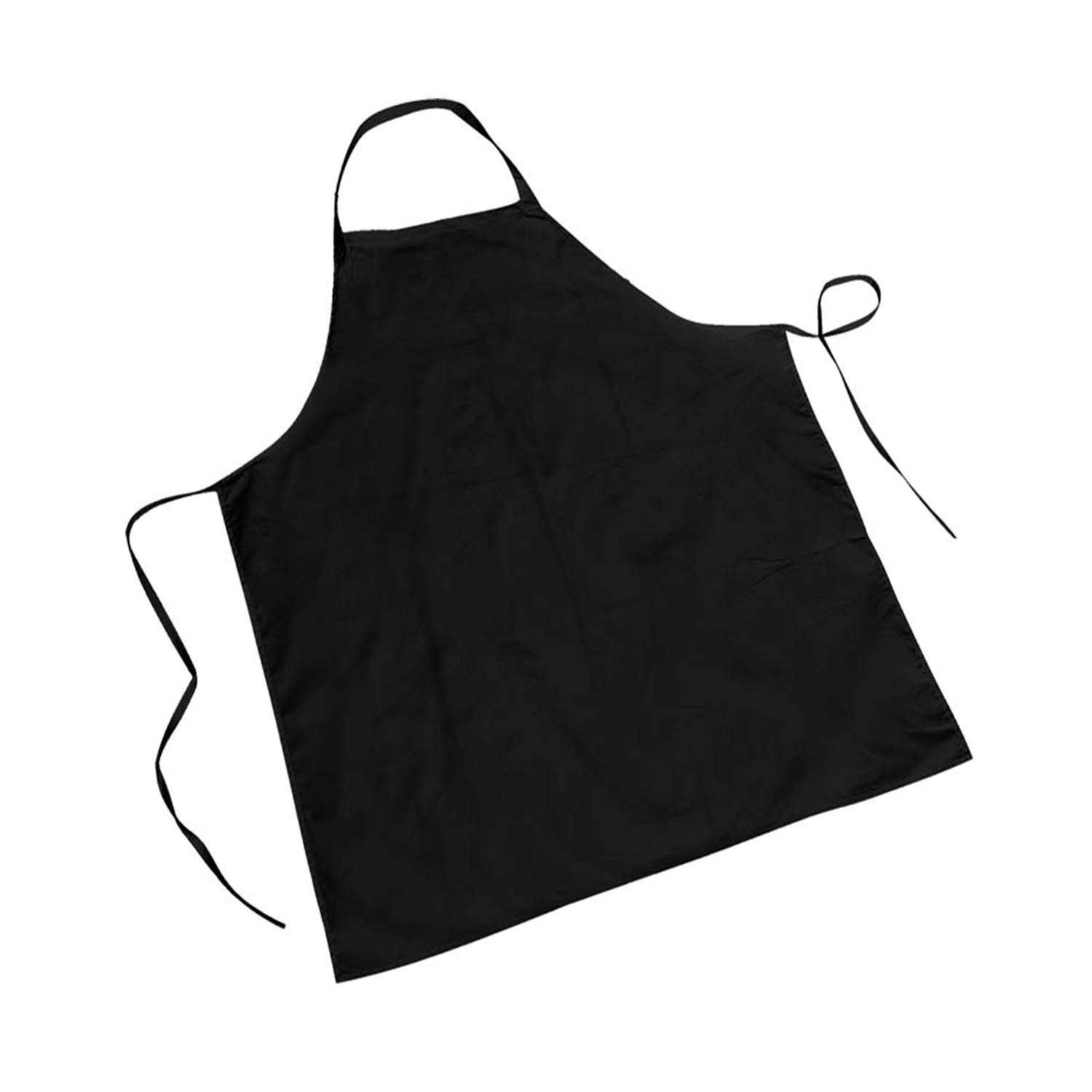 MISEMIYA Apron Without Pocket, Polyester Cotton, Black/White, 70mm x 90mm — image 1